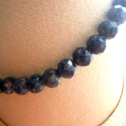 Faceted Sapphire Crystal Beaded Bracelet