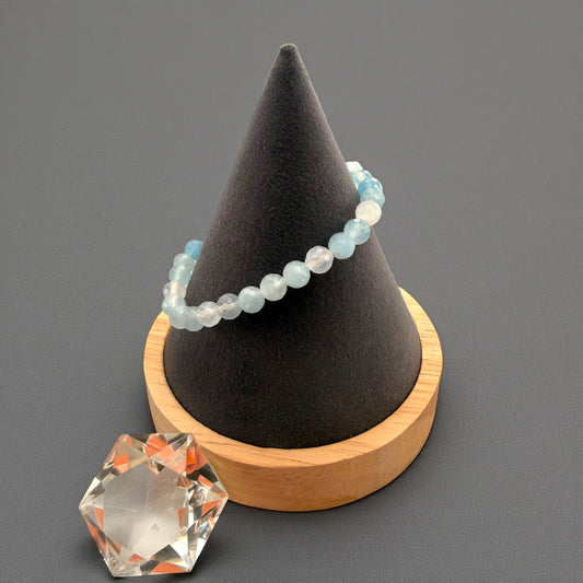 Faceted Dianite Crystal Beaded Bracelet