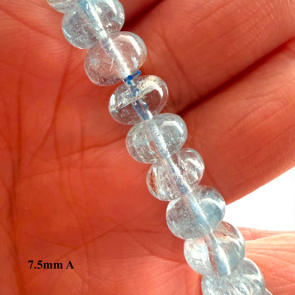 Premium Roundel Aqua Marine Crystal Beaded Bracelet