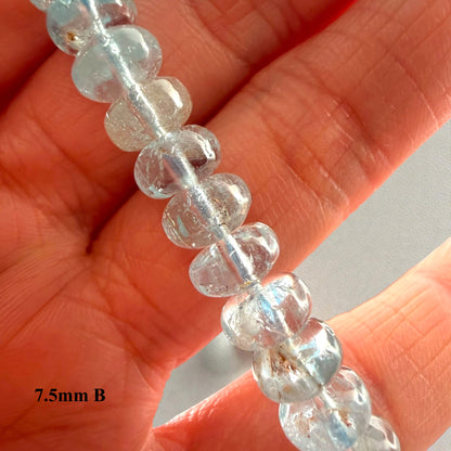 Premium Roundel Aqua Marine Crystal Beaded Bracelet