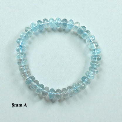 Premium Roundel Aqua Marine Crystal Beaded Bracelet