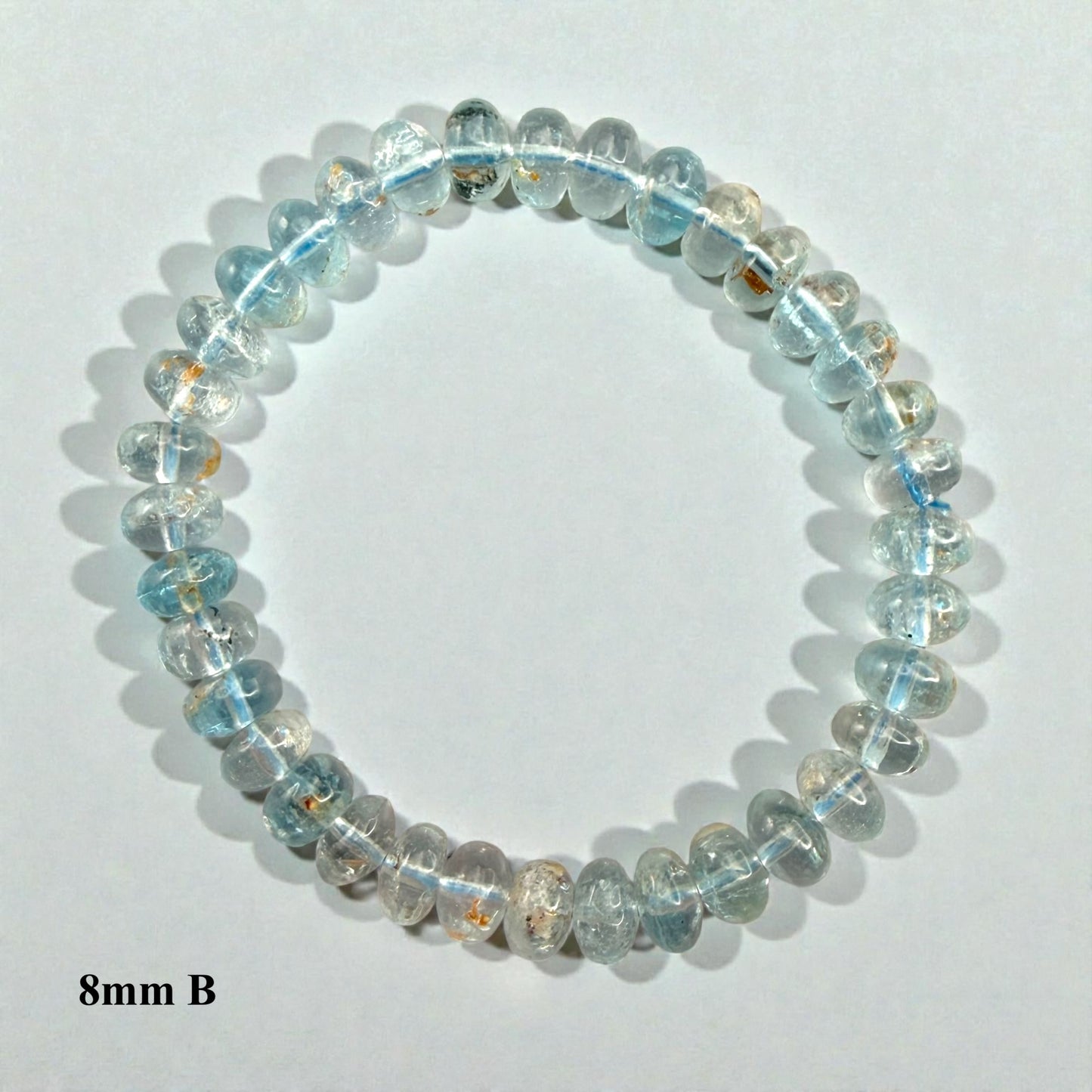 Premium Roundel Aqua Marine Crystal Beaded Bracelet