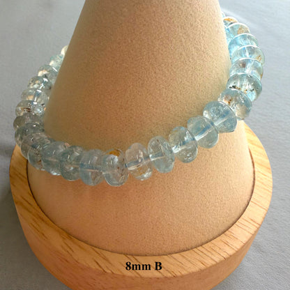 Premium Roundel Aqua Marine Crystal Beaded Bracelet
