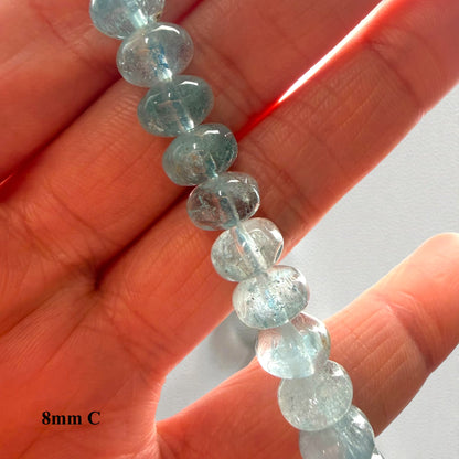 Premium Roundel Aqua Marine Crystal Beaded Bracelet