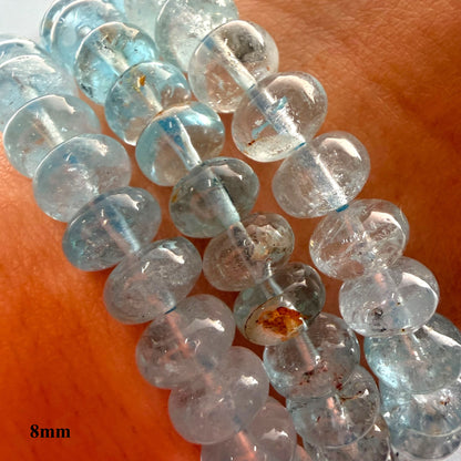 Premium Roundel Aqua Marine Crystal Beaded Bracelet