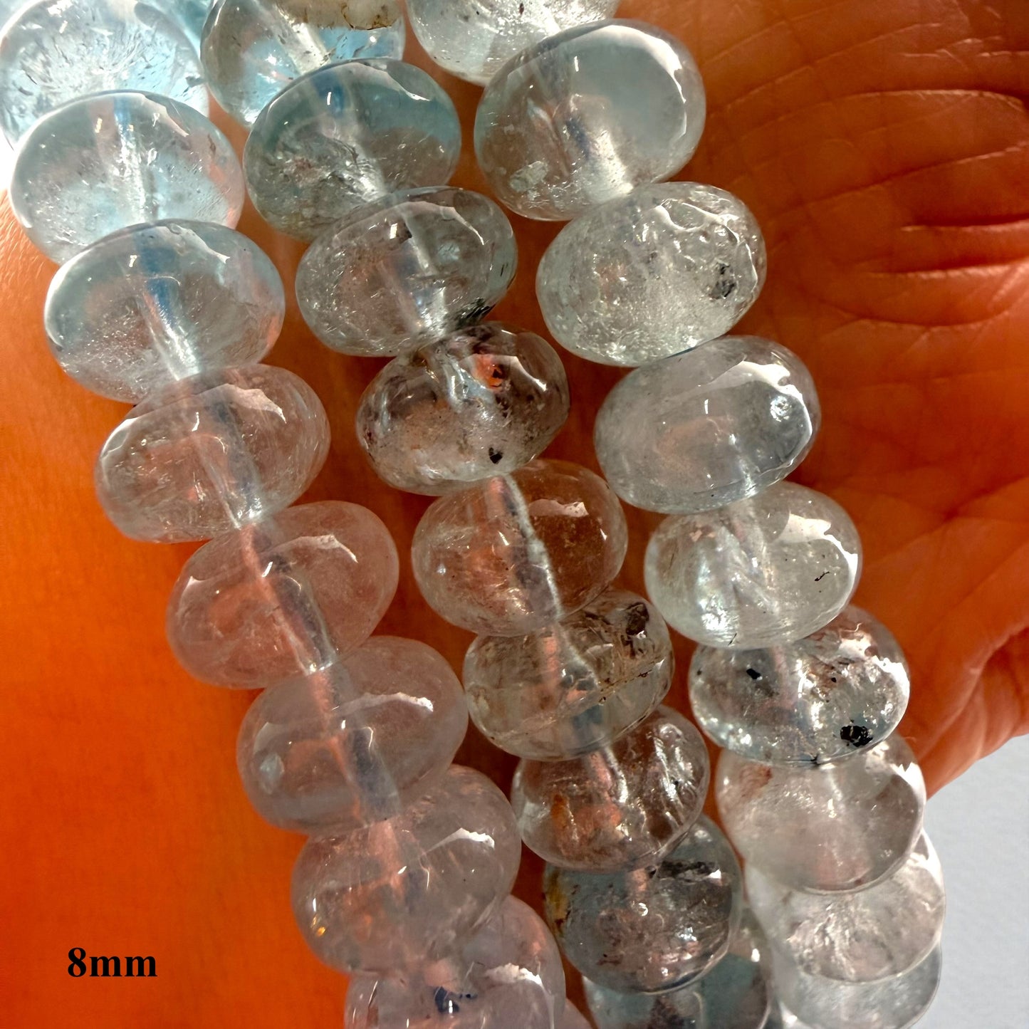 Premium Roundel Aqua Marine Crystal Beaded Bracelet