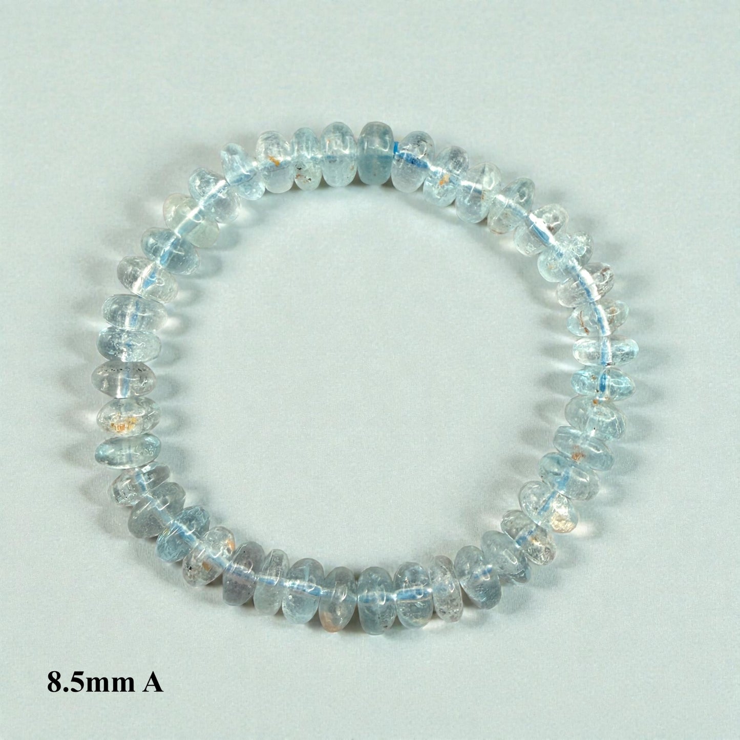 Premium Roundel Aqua Marine Crystal Beaded Bracelet