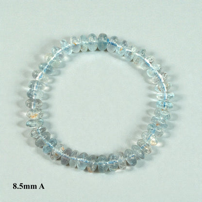 Premium Roundel Aqua Marine Crystal Beaded Bracelet