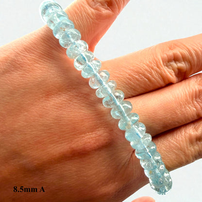 Premium Roundel Aqua Marine Crystal Beaded Bracelet