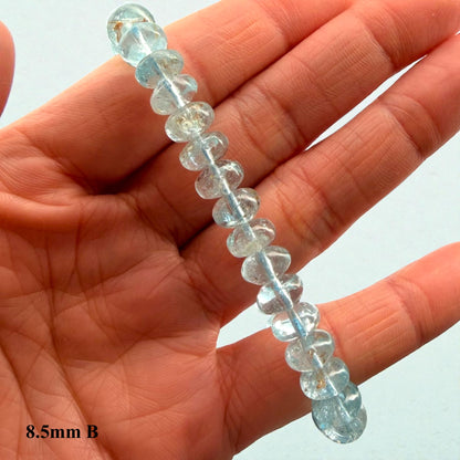Premium Roundel Aqua Marine Crystal Beaded Bracelet