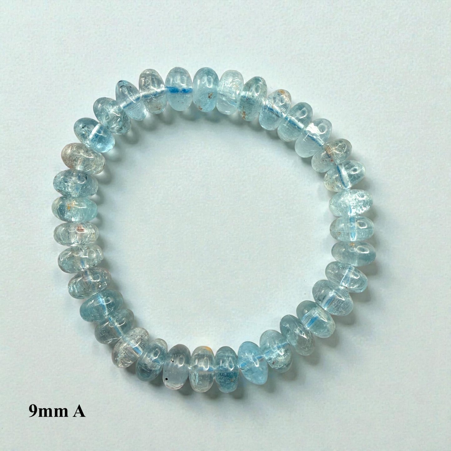 Premium Roundel Aqua Marine Crystal Beaded Bracelet