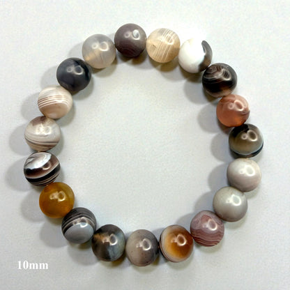 Botswana Agate Crystal Beaded Bracelet