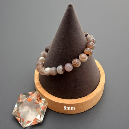 Botswana Agate Crystal Beaded Bracelet