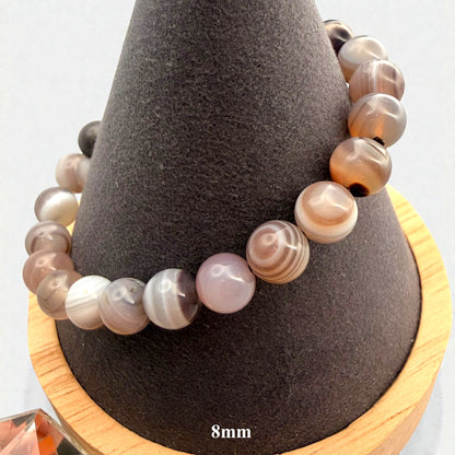 Botswana Agate Crystal Beaded Bracelet
