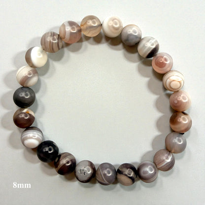 Botswana Agate Crystal Beaded Bracelet