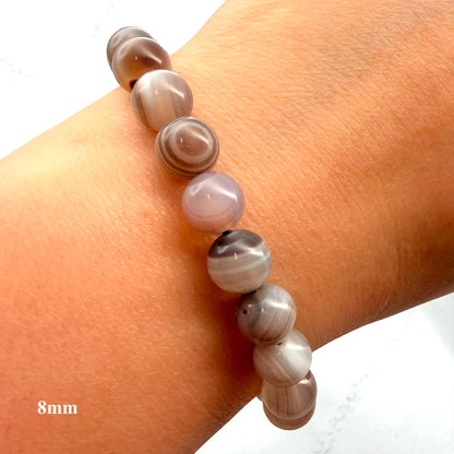 Botswana Agate Crystal Beaded Bracelet