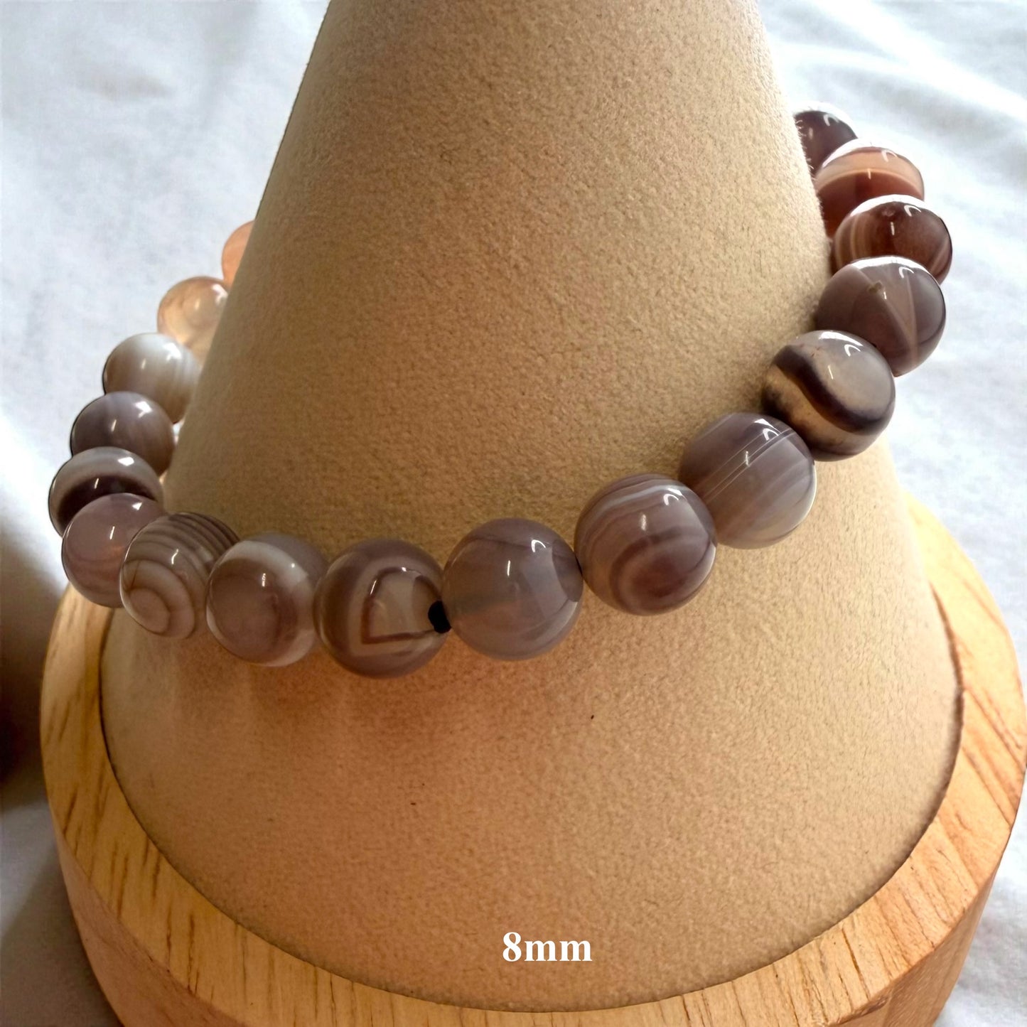 Botswana Agate Crystal Beaded Bracelet