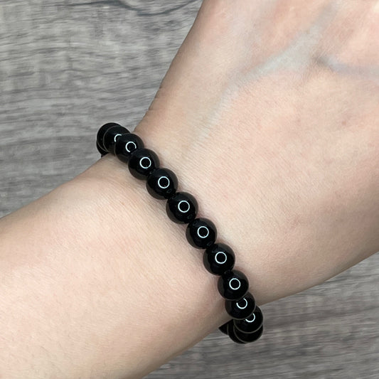 Obsidian Crystal Beaded Bracelets (8mm)