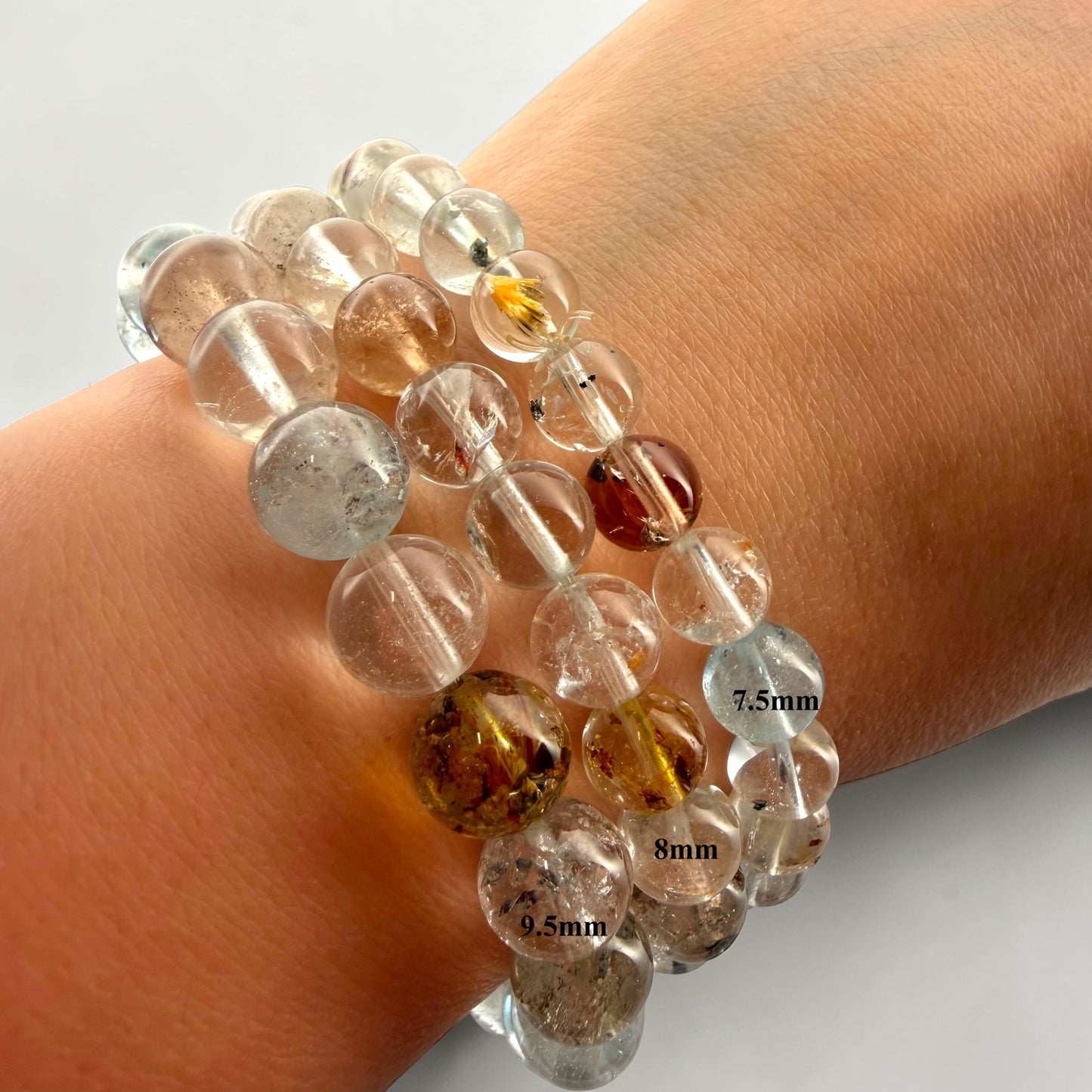 Topaz Crystal Beaded Bracelets