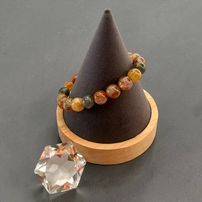 Muti Colored Rutilated Quartz Crystal Beaded Bracelets