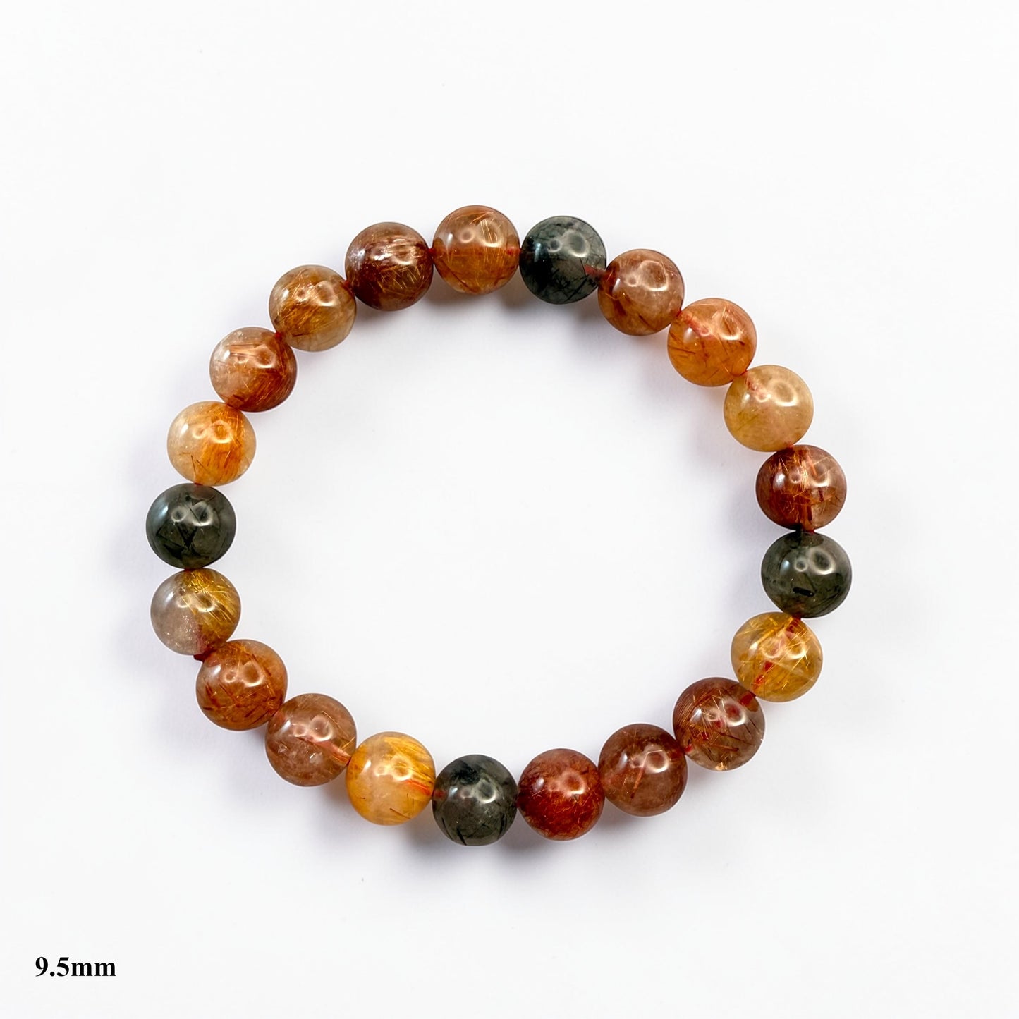 Muti Colored Rutilated Quartz Crystal Beaded Bracelets