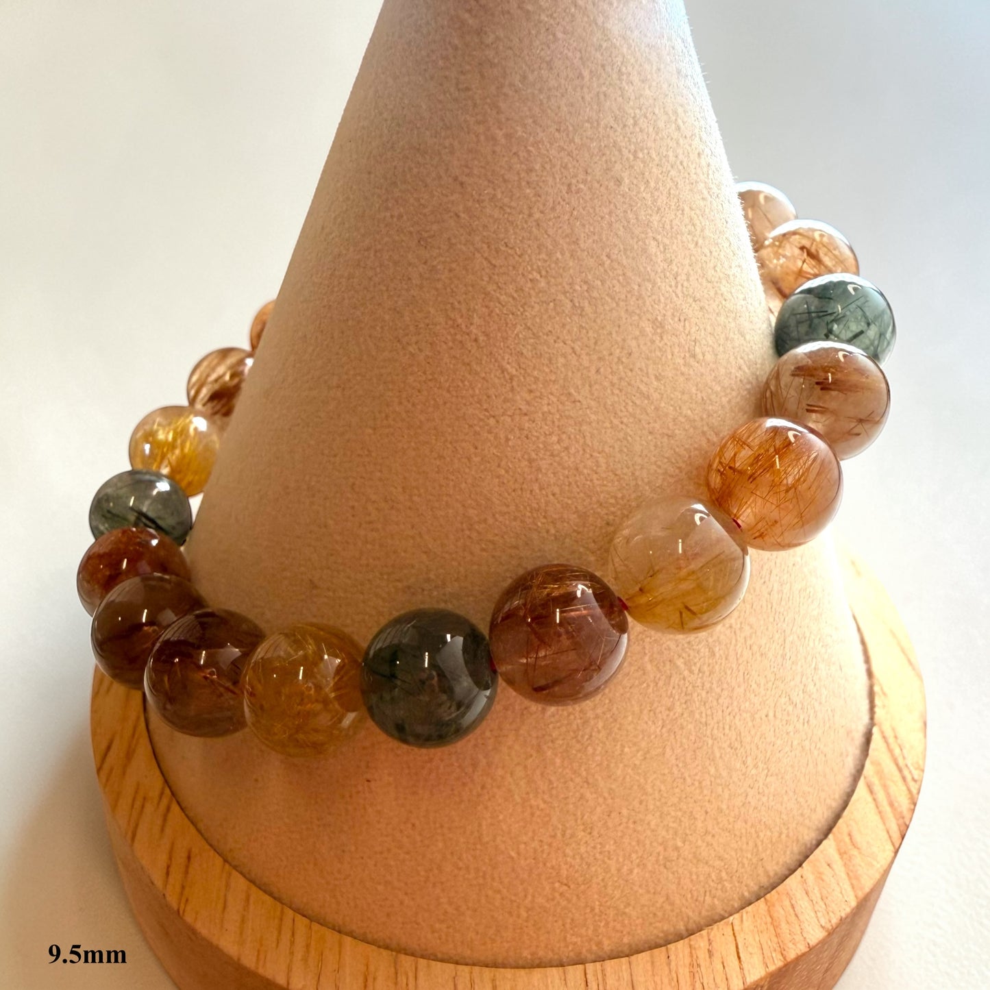 Muti Colored Rutilated Quartz Crystal Beaded Bracelets