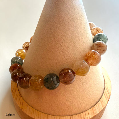 Muti Colored Rutilated Quartz Crystal Beaded Bracelets