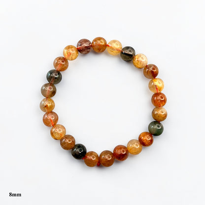 Muti Colored Rutilated Quartz Crystal Beaded Bracelets