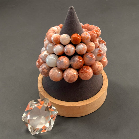 Cotton Candy Agate Crystal Beaded Bracelets