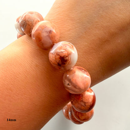 Cotton Candy Agate Crystal Beaded Bracelets