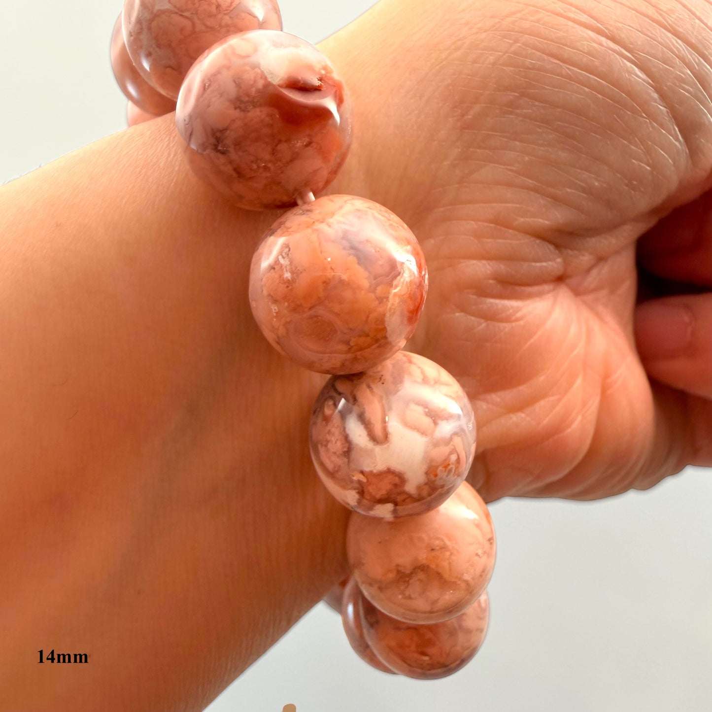 Cotton Candy Agate Crystal Beaded Bracelets