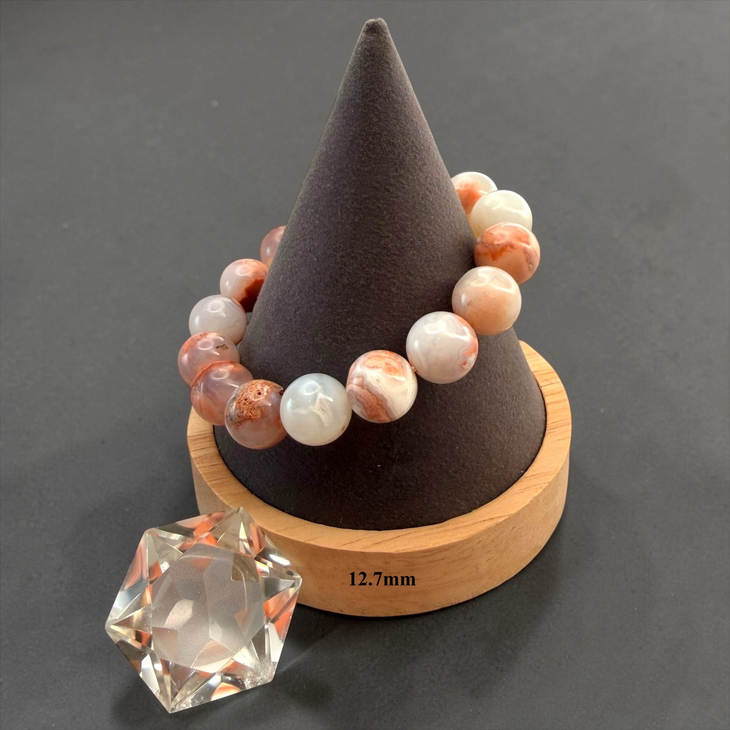 Cotton Candy Agate Crystal Beaded Bracelets