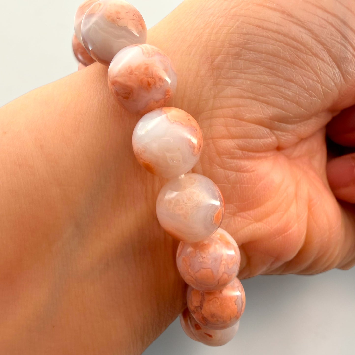 Cotton Candy Agate Crystal Beaded Bracelets