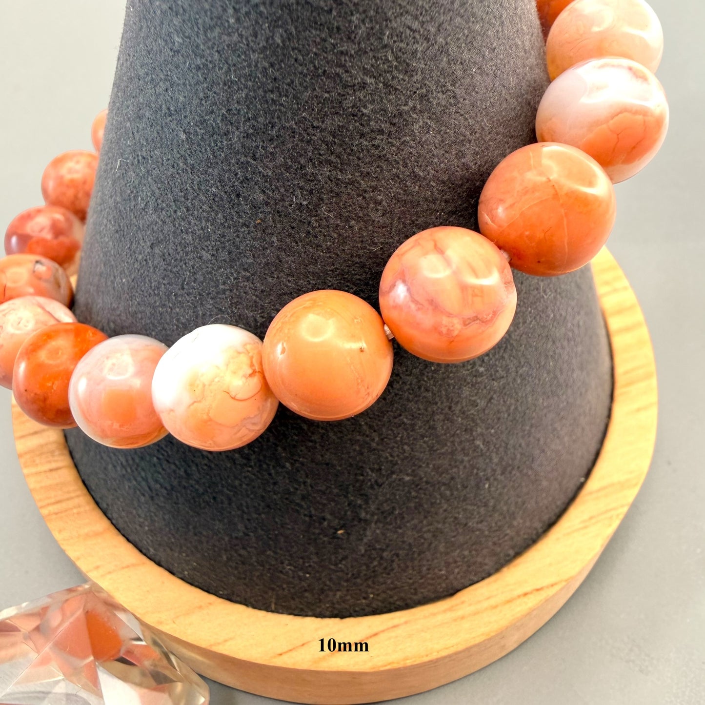Cotton Candy Agate Crystal Beaded Bracelets