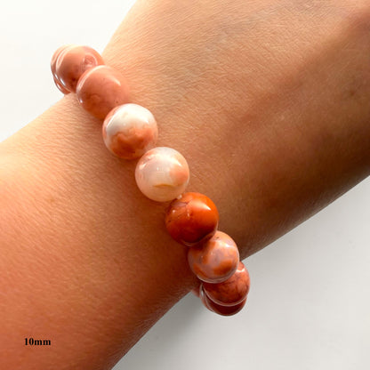 Cotton Candy Agate Crystal Beaded Bracelets