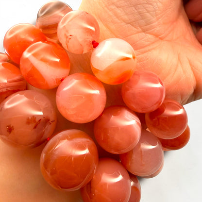 Orange Agate Crystal Beaded Bracelets