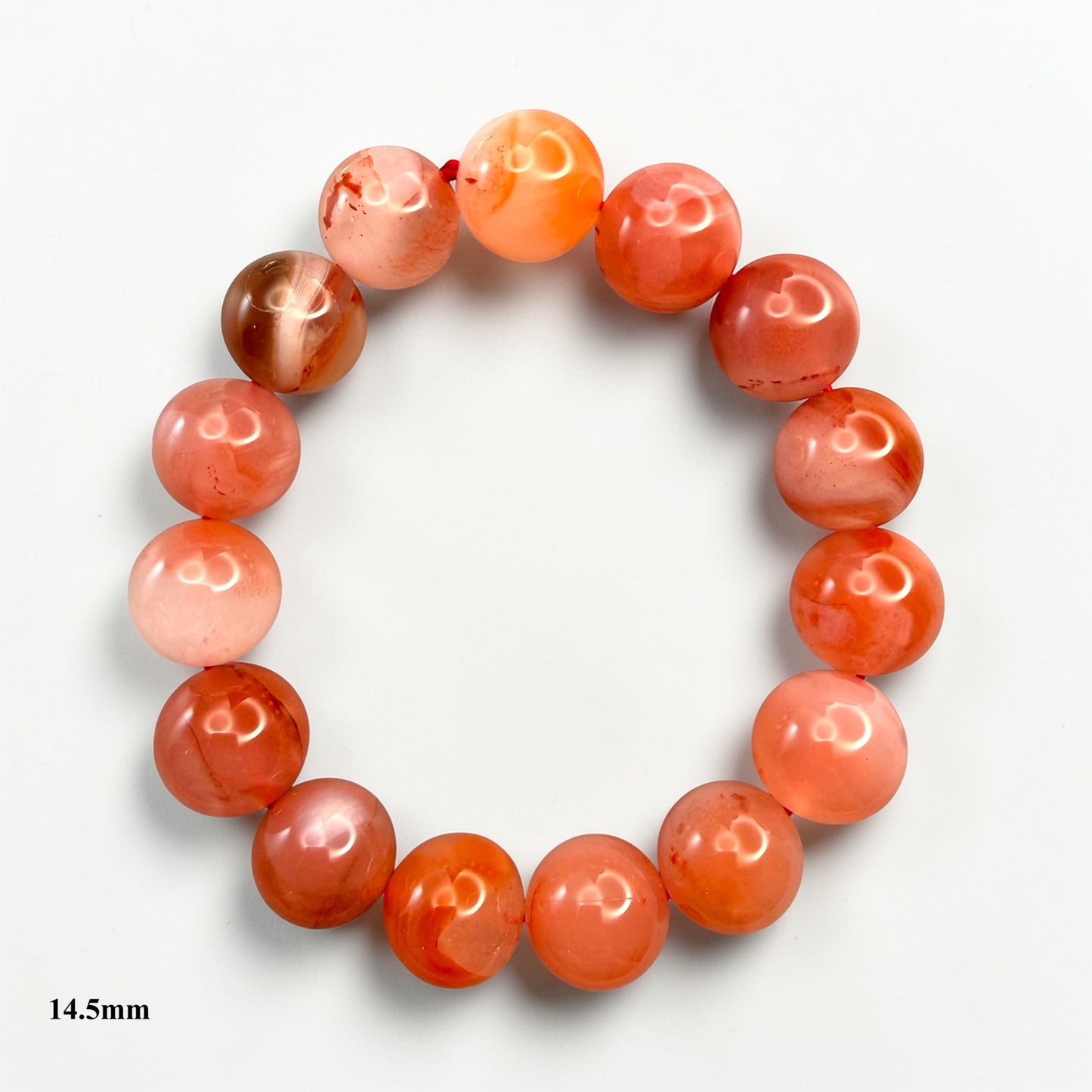 Orange Agate Crystal Beaded Bracelets