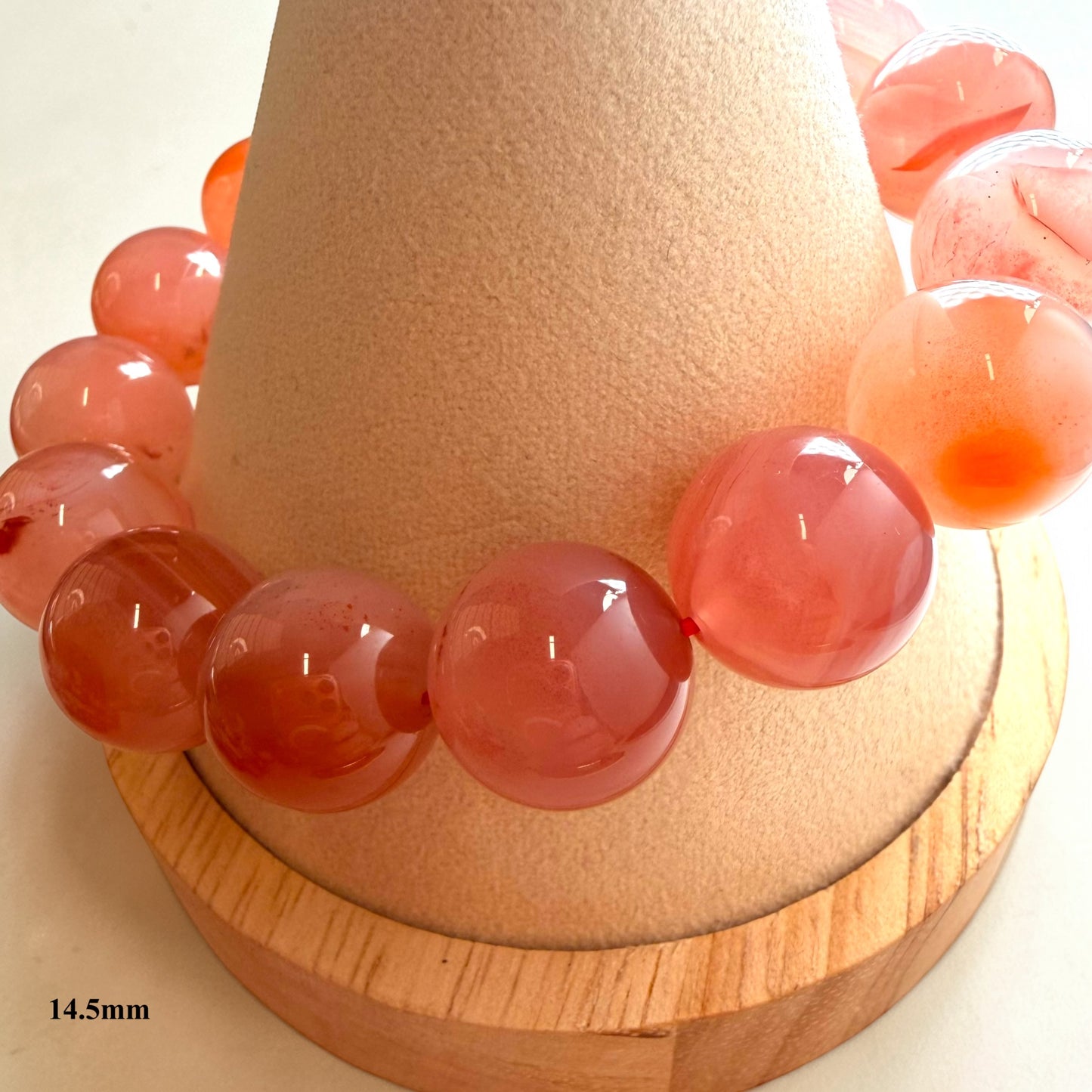 Orange Agate Crystal Beaded Bracelets