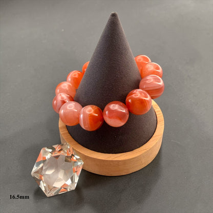 Orange Agate Crystal Beaded Bracelets