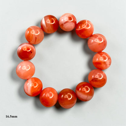 Orange Agate Crystal Beaded Bracelets