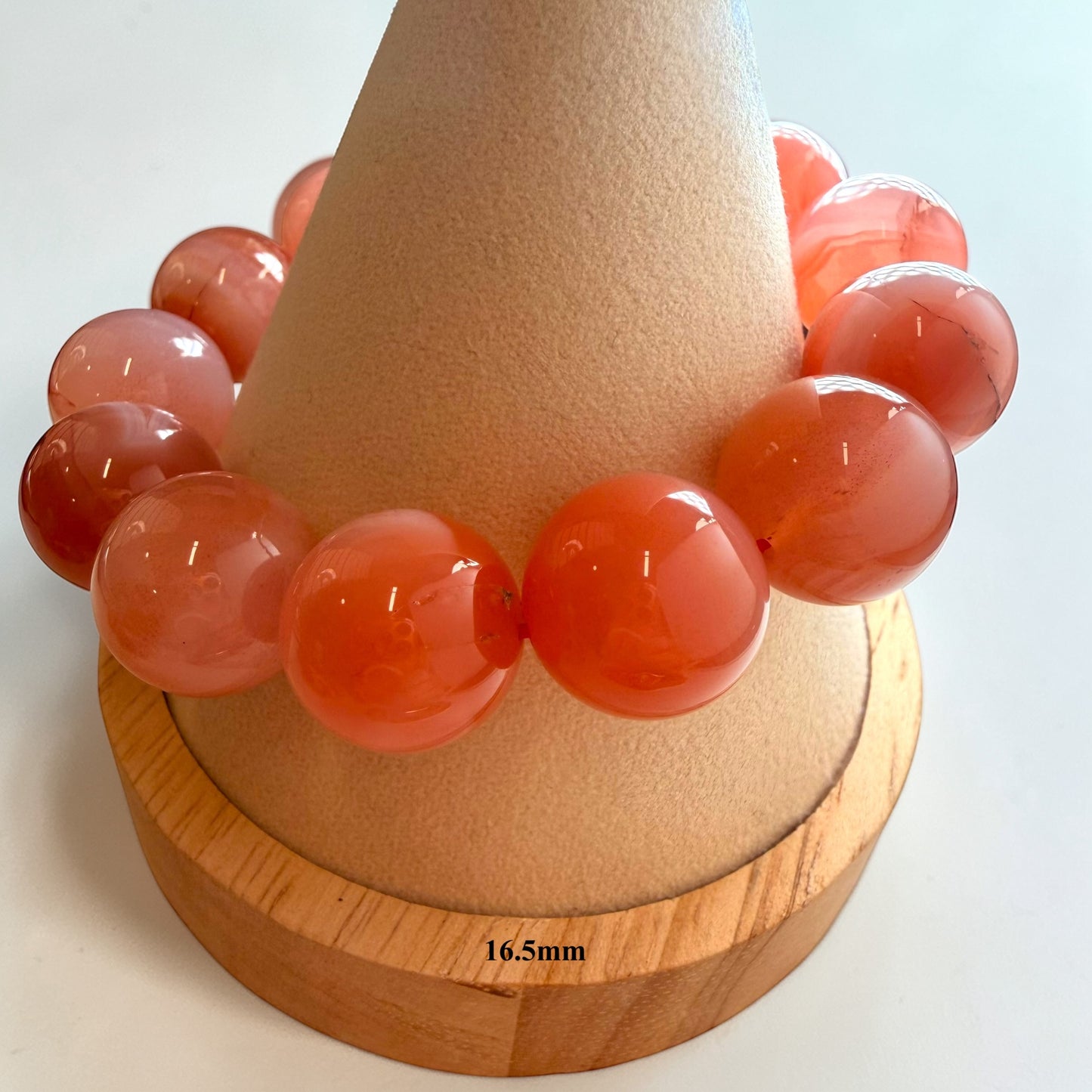 Orange Agate Crystal Beaded Bracelets