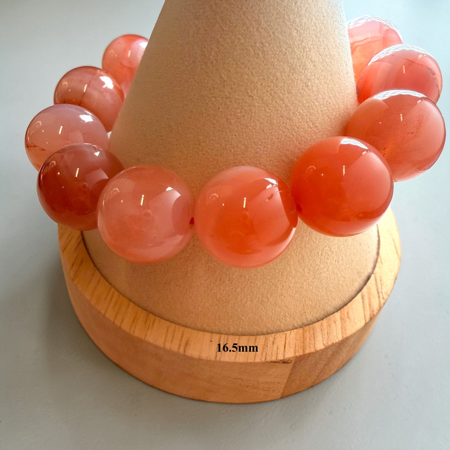 Orange Agate Crystal Beaded Bracelets