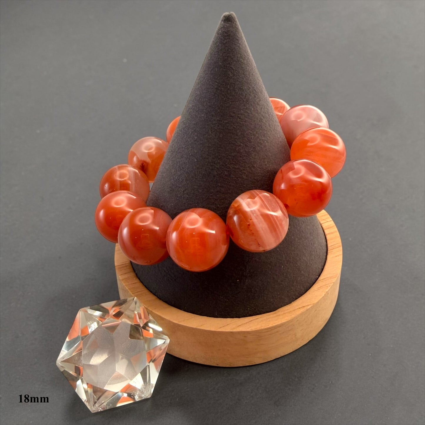 Orange Agate Crystal Beaded Bracelets
