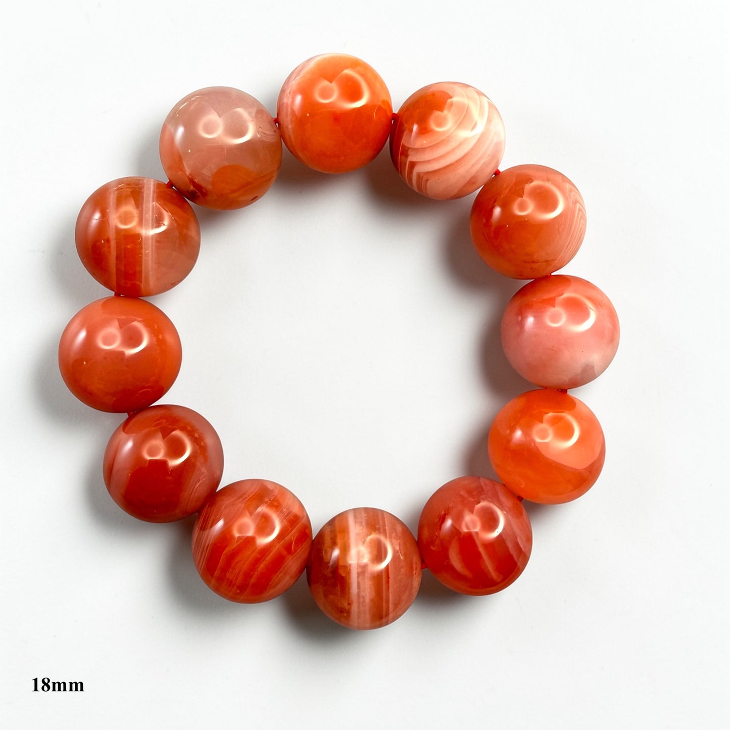 Orange Agate Crystal Beaded Bracelets