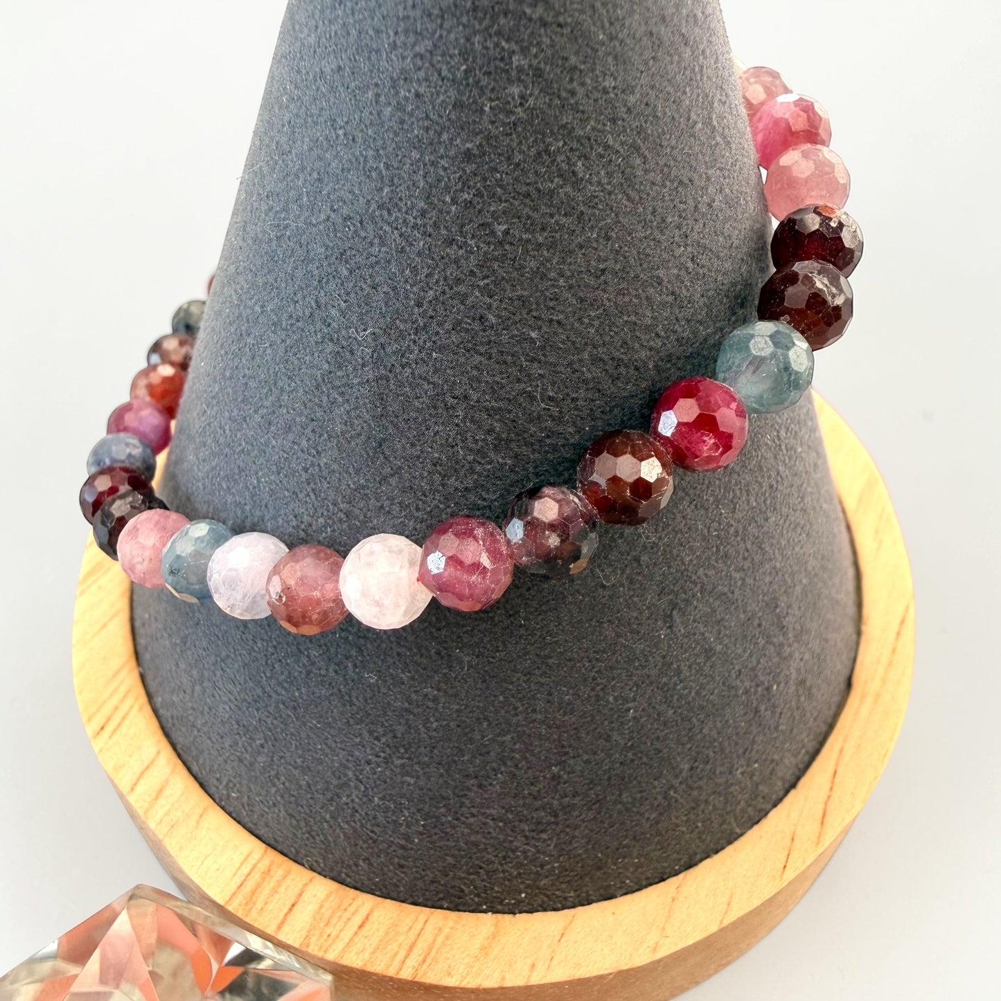 Faceted Spinel Beaded Bracelet