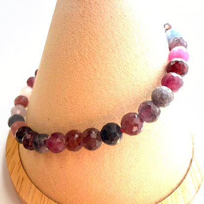 Faceted Spinel Beaded Bracelet