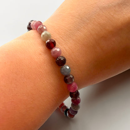 Faceted Spinel Beaded Bracelet