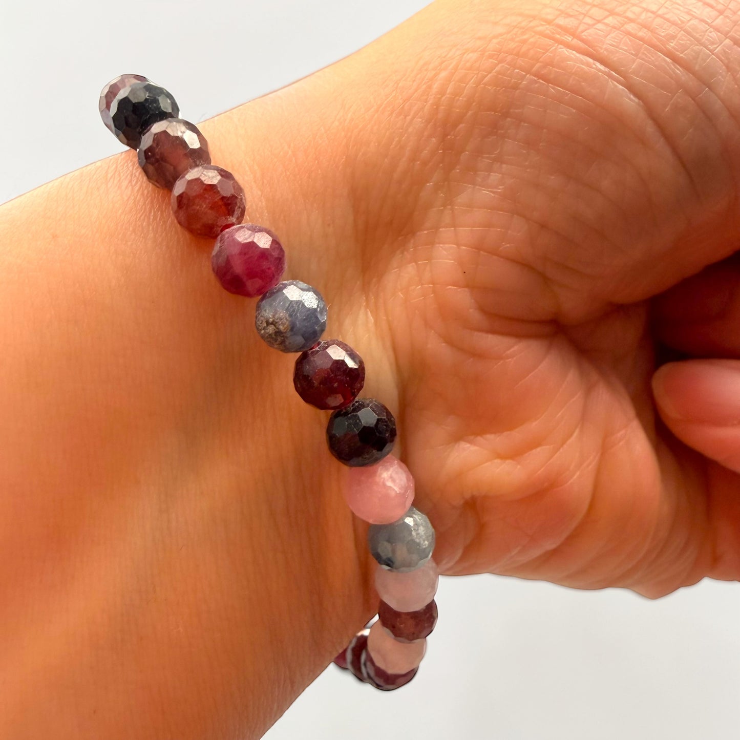 Faceted Spinel Beaded Bracelet