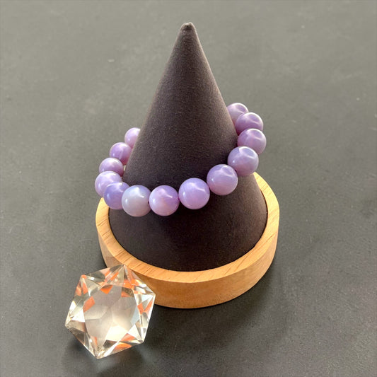 Lavender Moonstone Quartz Crystal Beaded Bracelets