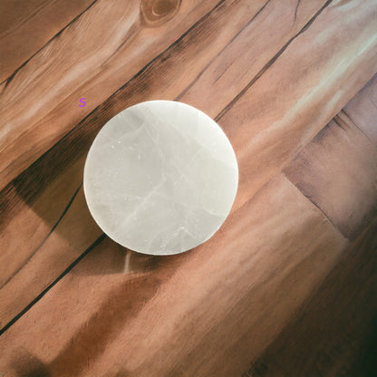 Selenite Crystal Plate Round